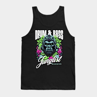 DRUM AND BASS - Junglist  Gorilla Massive (white/green/pink) Tank Top